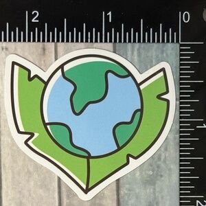 🌀10/$10🌀 Protect The Earth Environment Green Reusable Waterproof Vinyl Sticker